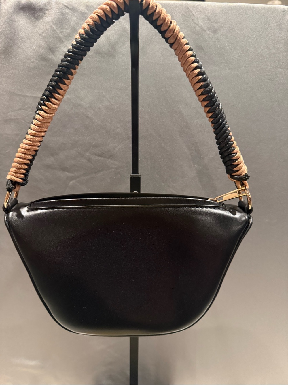 ASOS Black Shoulder Bag with Two-Tone Wrapped Handle